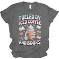 Fueled By Iced Coffee And Books Book Lover Retro Unisex Jersey T-Shirt Fueled By Iced Coffee And Books Book Lover Retro Unisex Jersey T-Shirt