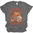 Fully Booked For Fall Books Pumpkin Autumn Thanksgiving Unisex Jersey T-Shirt Fully Booked For Fall Books Pumpkin Autumn Thanksgiving Unisex Jersey T-Shirt