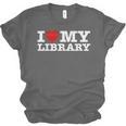 Fun I Love My Library Book Reader Bookworm Librarian Costume Unisex Jersey T-Shirt Fun I Love My Library Book Reader Bookworm Librarian Costume Unisex Jersey T-Shirt