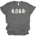 Ghost Book Reading Halloween Books Lover Teacher Kids Unisex Jersey T-Shirt