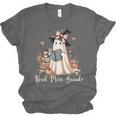 Ghost Reading Book Coquette Bow Halloween Girl Kid Teacher Unisex Jersey T-Shirt Ghost Reading Book Coquette Bow Halloween Girl Kid Teacher Unisex Jersey T-Shirt