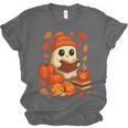 Ghost Reading Book Lovers Autumn Fall Halloween Unisex Jersey T-Shirt Ghost Reading Book Lovers Autumn Fall Halloween Unisex Jersey T-Shirt