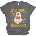 Ghost Reading Books Teacher Student Halloween Read More Book Unisex Jersey T-Shirt