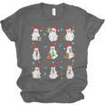 Ghosts Wearing Santa Hats Reading Books Christmas Book Lover Unisex Jersey T-Shirt