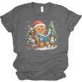 Gingerbread Reading Book Lovers Christmas Bookworm Librarian Unisex Jersey T-Shirt