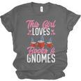 This Girl Loves Books And Gnomes Gardener Dwarf Garden Gnome Unisex Jersey T-Shirt
