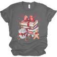 Girly Coquette Gingerbread Books And Hot Cocoa Cozy Season Unisex Jersey T-Shirt