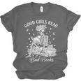 Good Girls Read Bad Books Skeleton Reading Book Halloween Unisex Jersey T-Shirt Good Girls Read Bad Books Skeleton Reading Book Halloween Unisex Jersey T-Shirt