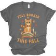 Halloween Fully Booked This Fall Book Ginger Cat Reading Unisex Jersey T-Shirt Halloween Fully Booked This Fall Book Ginger Cat Reading Unisex Jersey T-Shirt