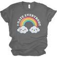 I Hate Everybody Rainbow Sarcastic Grumpy Introvert Unisex Jersey T-Shirt