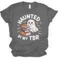 Haunted By My TBR Cute Ghost Book Reading Teacher Halloween Unisex Jersey T-Shirt