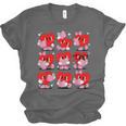 Heart Reading Books Valentine Teacher Boys Girls Book Lover Unisex Jersey T-Shirt