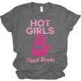 Hot Girls Read Books Cute Book Reader Women Unisex Jersey T-Shirt