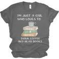 I'm Just a Girl Who Loves To Drink Coffee And Read Books Unisex Jersey T-Shirt I'm Just a Girl Who Loves To Drink Coffee And Read Books Unisex Jersey T-Shirt
