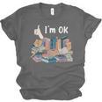 I'm OK Books Pile Books Stack Bibliophile Bookisk Unisex Jersey T-Shirt I'm OK Books Pile Books Stack Bibliophile Bookisk Unisex Jersey T-Shirt