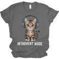 Introvert Mode Cat With Headphones Kitten Lover Unisex Jersey T-Shirt Introvert Mode Cat With Headphones Kitten Lover Unisex Jersey T-Shirt