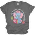 Its A Good Day To Read A Book Cute Elephant And Pig Edition Unisex Jersey T-Shirt Its A Good Day To Read A Book Cute Elephant And Pig Edition Unisex Jersey T-Shirt