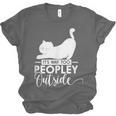 It's Way Too Peopley Outside Cute Cat Introvert Unisex Jersey T-Shirt It's Way Too Peopley Outside Cute Cat Introvert Unisex Jersey T-Shirt