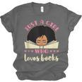 Just a Girl Who Loves Books African American Book Nerd Lover Unisex Jersey T-Shirt