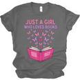 Just A Girl Who Loves Books Butterflies Reading Unisex Jersey T-Shirt