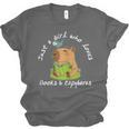 Just a Girl Who Loves Books And Capybaras Unisex Jersey T-Shirt