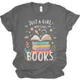 Just a Girl Who Loves Books Cute Book Lover Bookworm Unisex Jersey T-Shirt Just a Girl Who Loves Books Cute Book Lover Bookworm Unisex Jersey T-Shirt