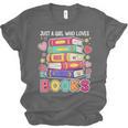 Just A Girl Who Loves Books Reading Library Unisex Jersey T-Shirt