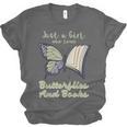 Just a Girl Who Loves Butterflies And Books Butterfly Unisex Jersey T-Shirt