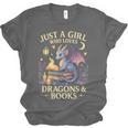 Just a Girl Who Loves Cute Dragons And Books Unisex Jersey T-Shirt Just a Girl Who Loves Cute Dragons And Books Unisex Jersey T-Shirt