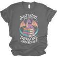 Just A Girl Who Loves Dragons And Books Fantasy Reader Unisex Jersey T-Shirt