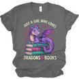 Just a Girl Who Loves Dragons And Books Reading Unisex Jersey T-Shirt