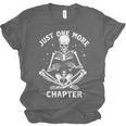 Just One More Chapter Skeleton Reading Bookworm Unisex Jersey T-Shirt