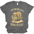 Just One More Chapter Sloth Sleeping On Books Reading Unisex Jersey T-Shirt Just One More Chapter Sloth Sleeping On Books Reading Unisex Jersey T-Shirt
