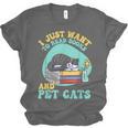 I Just Want To Read Books And Pet Cats Cat Book Lovers Unisex Jersey T-Shirt I Just Want To Read Books And Pet Cats Cat Book Lovers Unisex Jersey T-Shirt