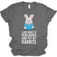 I Just Want To Read Books And Pet My Rabbit Unisex Jersey T-Shirt I Just Want To Read Books And Pet My Rabbit Unisex Jersey T-Shirt