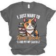 Kawaii Feline Book Reading Read Books Pet My Calico Cat Men Women Unisex Jersey T-Shirt Kawaii Feline Book Reading Read Books Pet My Calico Cat Men Women Unisex Jersey T-Shirt