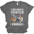 Kids Read Books & Pet My Blue Merle Corgi Lover Unisex Jersey T-Shirt Kids Read Books & Pet My Blue Merle Corgi Lover Unisex Jersey T-Shirt