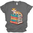 Leopard Gecko Book Lover Reading Unisex Jersey T-Shirt