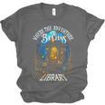Library Where The Adventure Begins Book Reading Quote Unisex Jersey T-Shirt