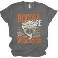 Library Halloween Book Lover Ghost With Books Unisex Jersey T-Shirt