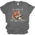 Life Is Better With Cats Coffee And Books Unisex Jersey T-Shirt Life Is Better With Cats Coffee And Books Unisex Jersey T-Shirt