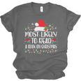 Most Likely To Read A Book On Christmas Family Matching Unisex Jersey T-Shirt