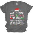 Most Likely To Read A Book On Christmas Family Matching Xmas Unisex Jersey T-Shirt Most Likely To Read A Book On Christmas Family Matching Xmas Unisex Jersey T-Shirt