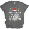 Most Likely To Read A Book On Christmas Matching Family Unisex Jersey T-Shirt Most Likely To Read A Book On Christmas Matching Family Unisex Jersey T-Shirt