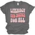 Literacy And Justice For All Book Lover Unisex Jersey T-Shirt