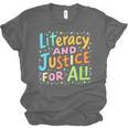Literacy And Justice For All Protect Banned Books Library Unisex Jersey T-Shirt