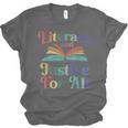 Literacy Justice For All Stop Book Banning Protect Librarian Unisex Jersey T-Shirt
