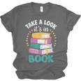 Take a Look It's In a Book Teacher Reading Apparel Unisex Jersey T-Shirt