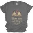 I Love You To The Library And Back Anatomical Heart Book Unisex Jersey T-Shirt I Love You To The Library And Back Anatomical Heart Book Unisex Jersey T-Shirt