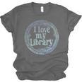I Love My Library Medallion For Book Lover Reader Librarian Unisex Jersey T-Shirt